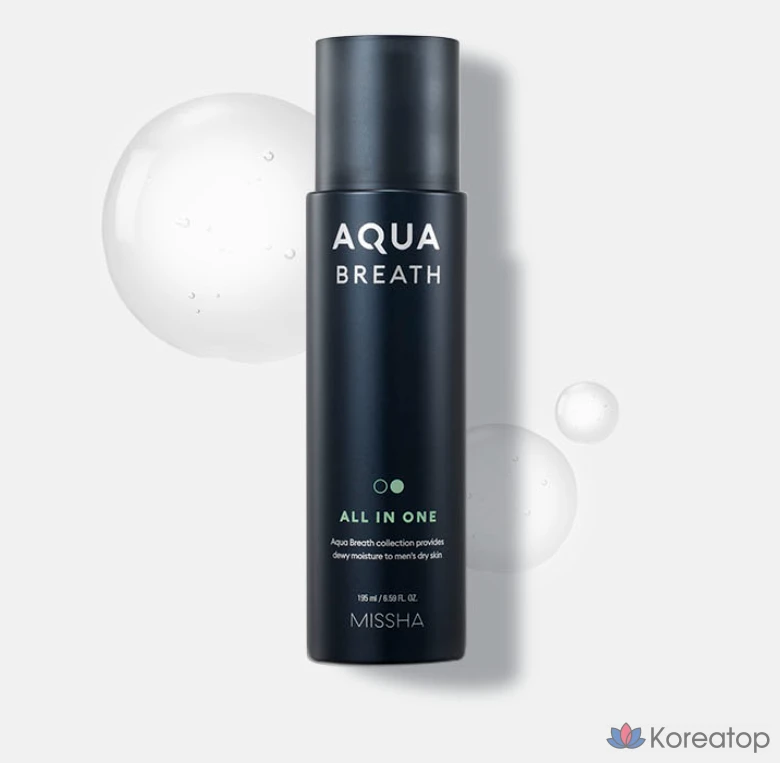 Missha For Men Aqua Breath All-in-One, 195 г, 195 мл, 1 шт., фото 3