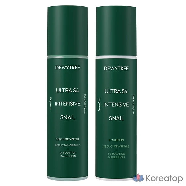 Dewtree Ultra S4 Интенсивная эссенция из улиточной слизи 150 мл + Эмульсия 150 мл, 1 комплект