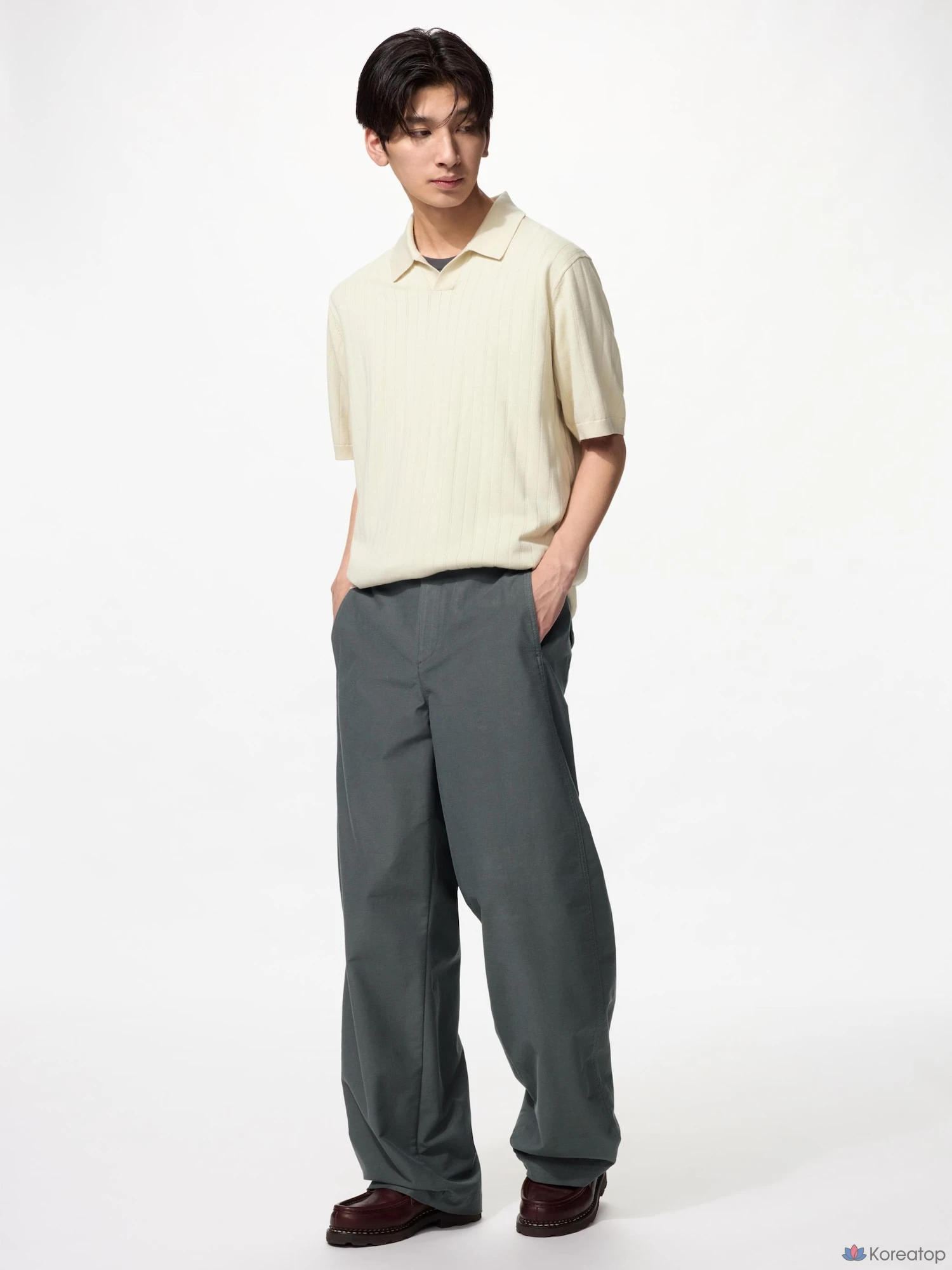 Брюки Uniqlo Jersey Barrel Leg Pants Long Length, длина 77 см