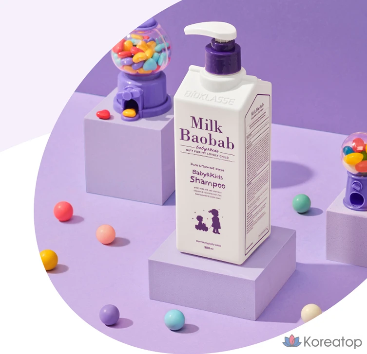 Детский шампунь и гель для мытья Milk Baobab, 500 мл, 1 комплект.