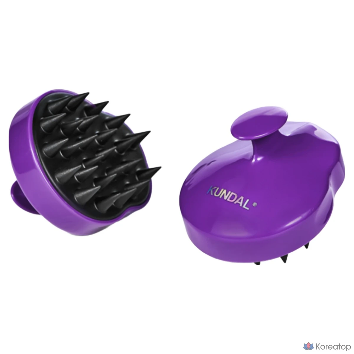 Массажная щетка для мытья головы Kundal, фиолетовая, 1 шт.