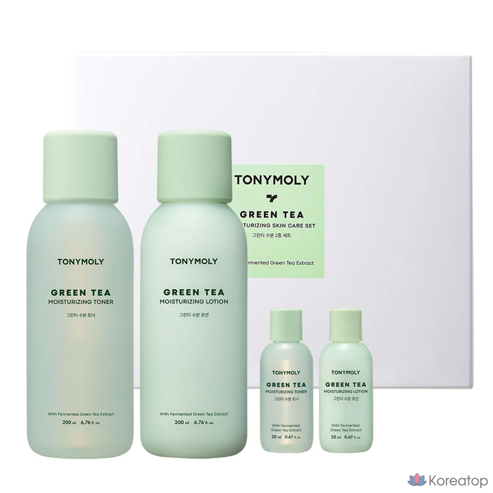 Увлажняющий тоник и лосьон с зеленым чаем Tony Moly, 1 комплект