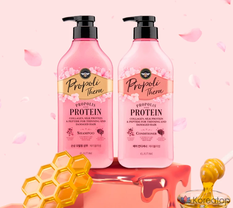 Питательный шампунь Elastine Propolytera Protein для поврежденных волос, аромат вишневого цвета, 1 шт., 500 мл