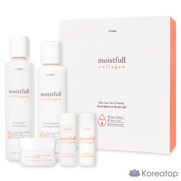 Набор Etude House Moisture-Filled Collagen Skincare из 2 предметов, 1 комплект