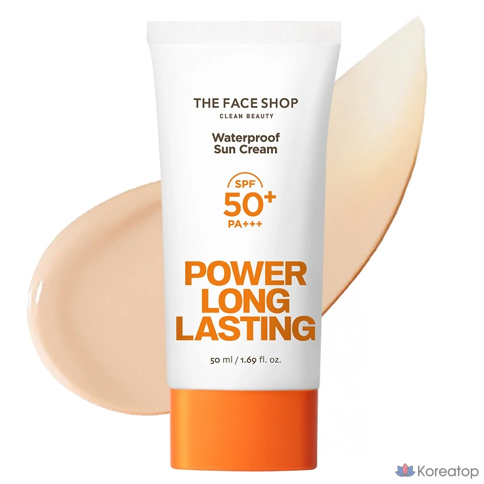 Солнцезащитный крем The Face Shop Power Long-Lasting Sun Cream SPF50+ PA+++, 50 мл, 1 шт.
