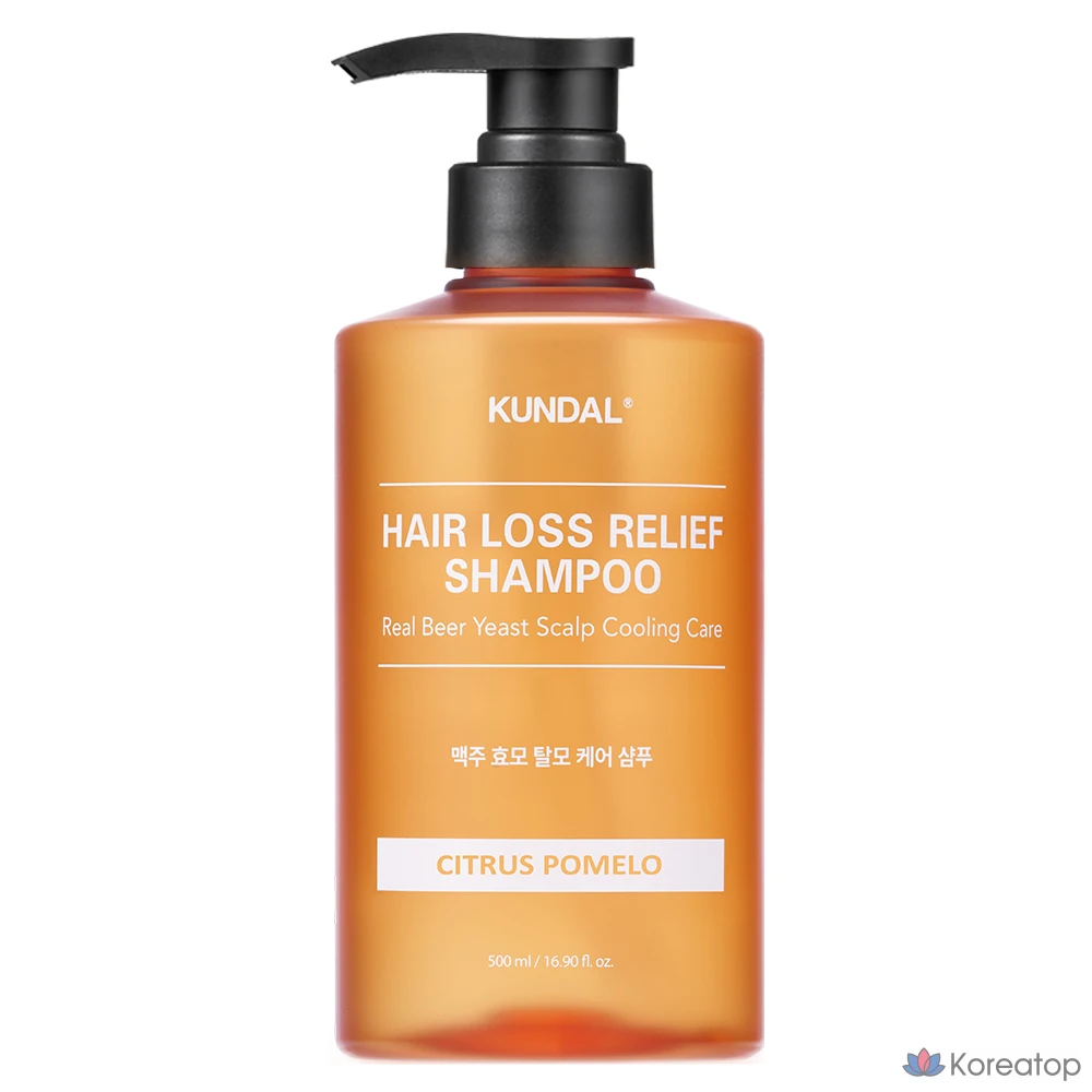 Шампунь против выпадения волос Kundal с пивными дрожжами, аромат цитруса и помело, 500 мл, 1 шт.