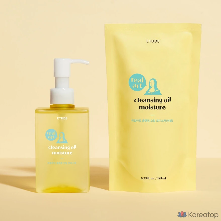 Набор Etude House Real Art Cleansing Oil Moisture (185 мл + сменный блок 185 мл), 1 шт.
