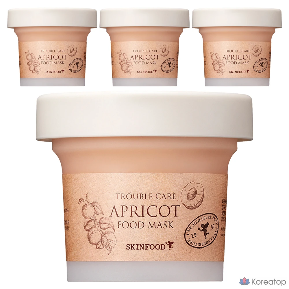 Маска для лица Skinfood с абрикосом, 120 г, 1 упаковка, 4 штуки