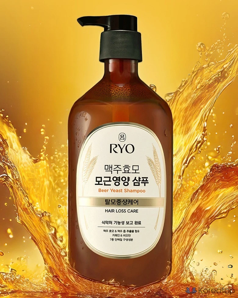 Питательный шампунь от выпадения волос Ryo с экстрактом пивных дрожжей, 980 мл, 1 шт., фото 3