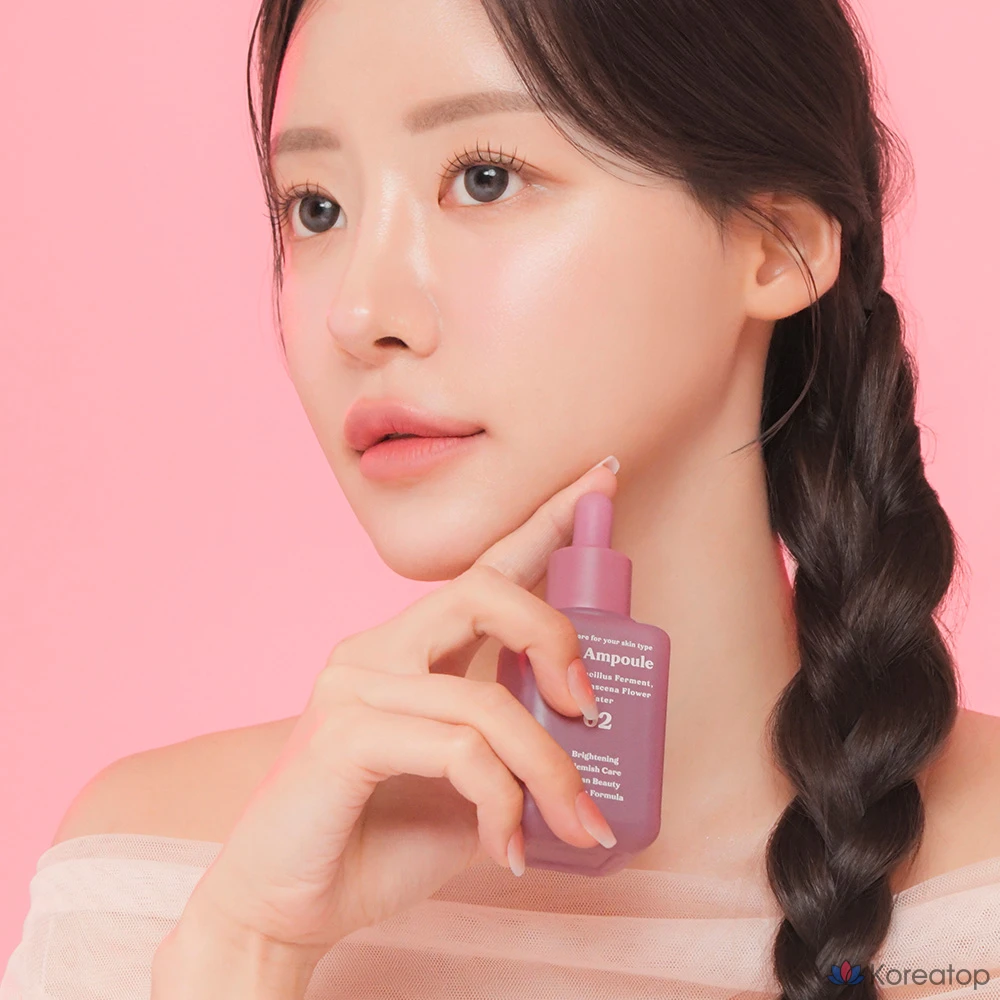 Сыворотка Dermashare The Ampoule Vegan Lactobacillus Damask Rose Water Whitening Spot Care, 60 мл, 2 шт., фото 5