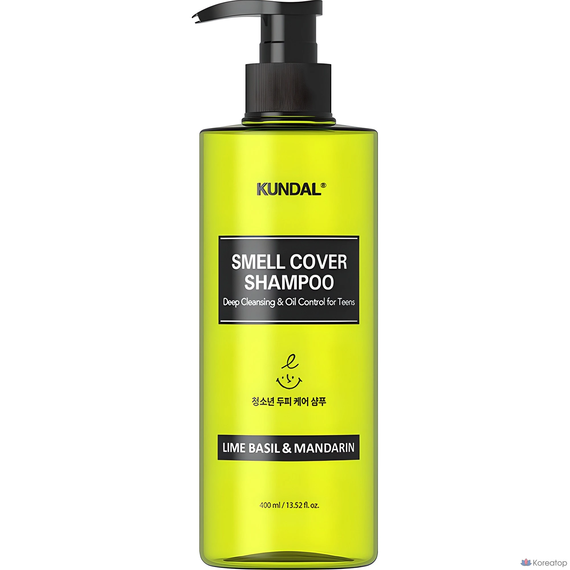 Шампунь Kundal All Day Smell Cover Youth с ароматом лайма, базилика и мандарина, 400 мл, 1 шт.