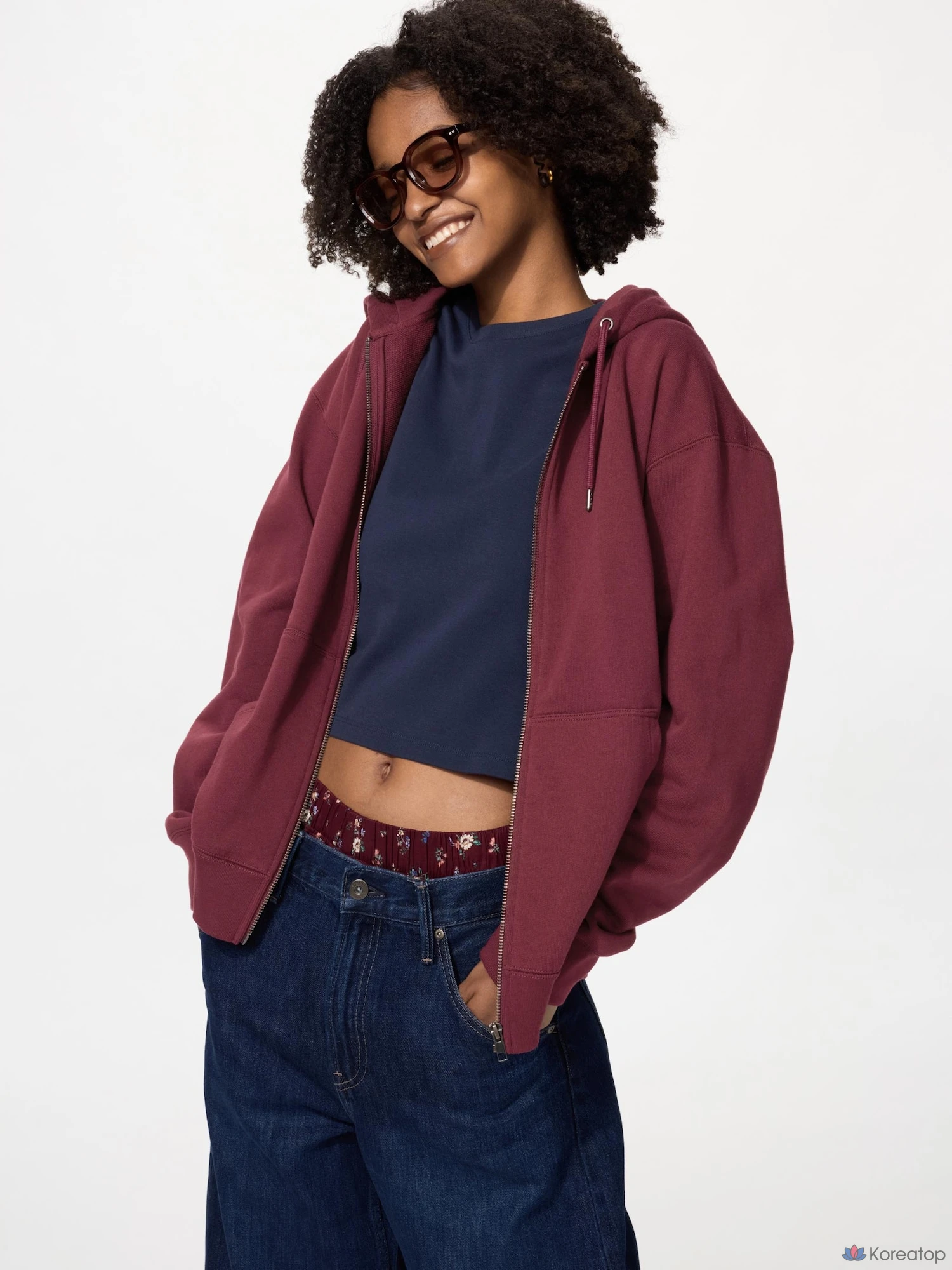 Парка на молнии Uniqlo Sweat Full-Zip Parka