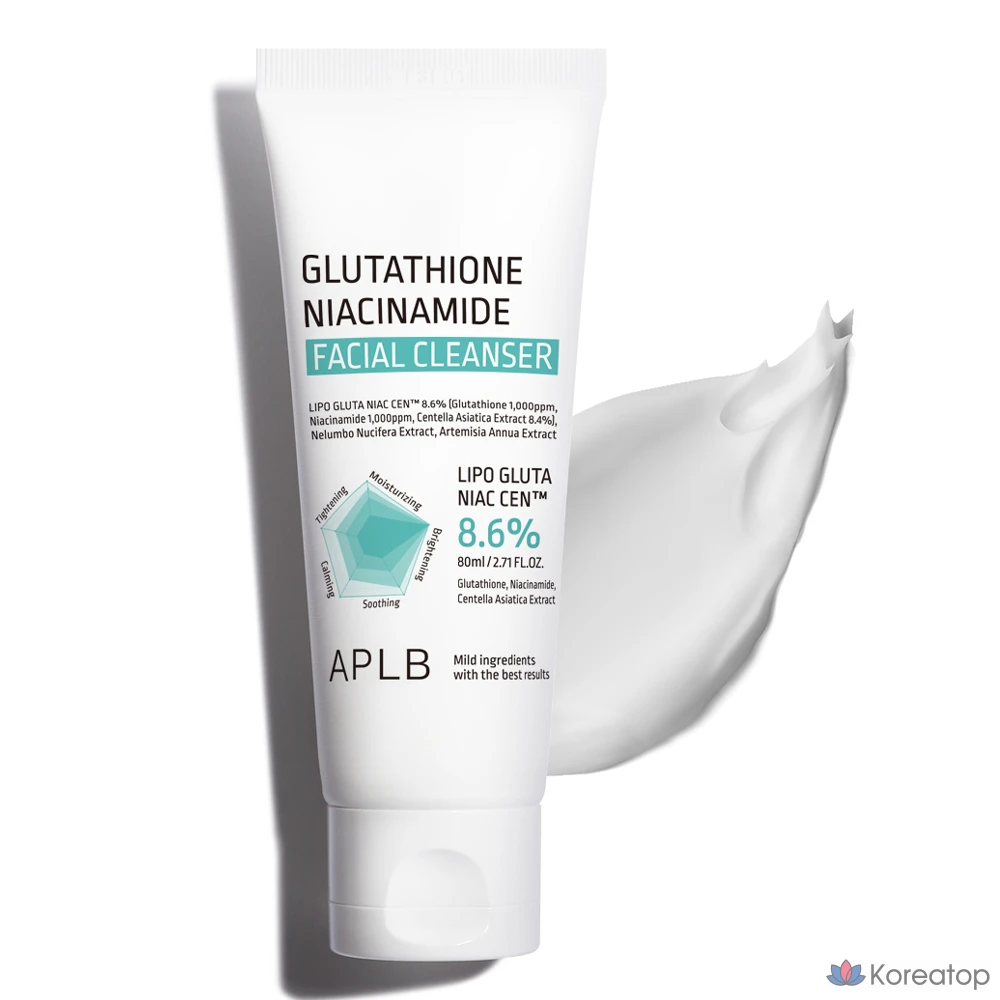 Очищающее средство для лица APLB Glutathione Niacinamide Facial Cleanser, 80 мл, 1 шт.