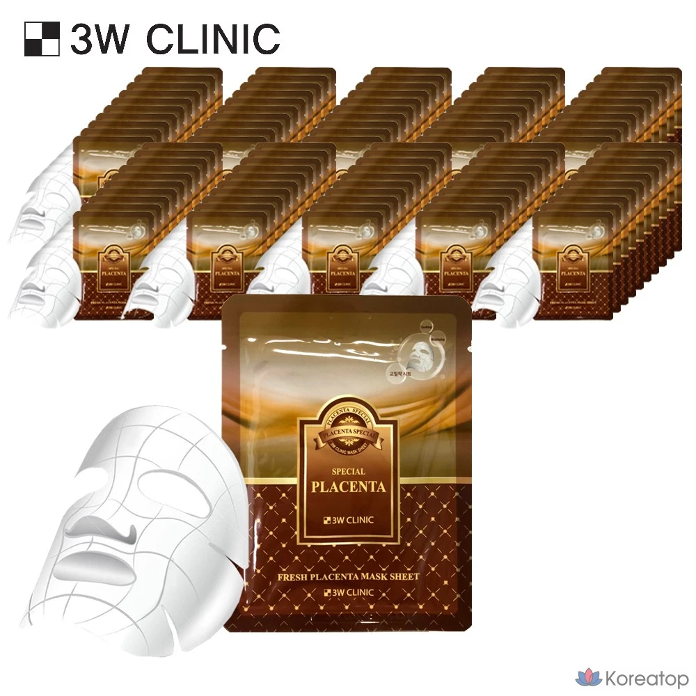 Тканевые маски для лица 3W Clinic, 1 коробка (600 шт.), 600 штук.