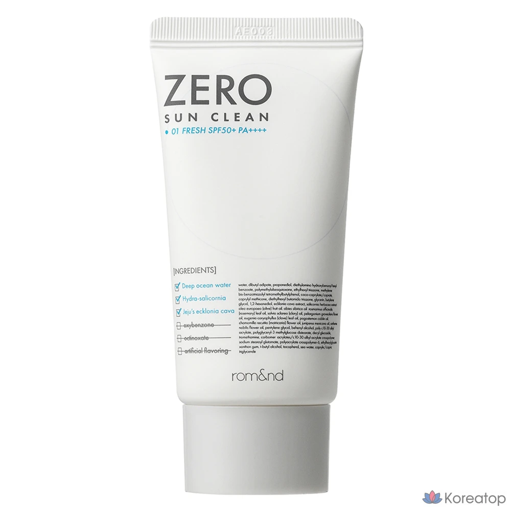 Rom&nd Zero Sun Clean 01 Fresh SPF50+ PA++++, 50 мл, 1 шт.