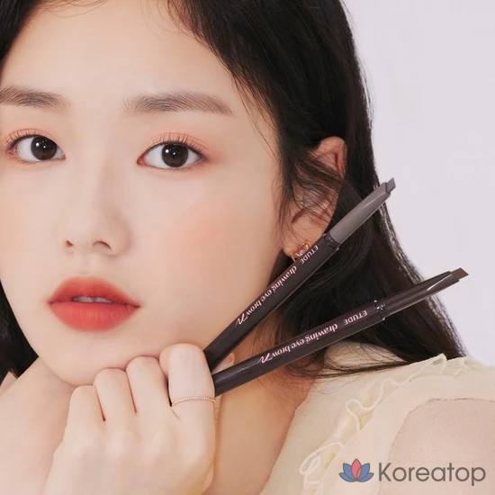 Карандаш для бровей Etude House New Drawing Eyebrow Auto Pencil, оттенок 1 Dark Brown, 0.25 г, 1 шт.