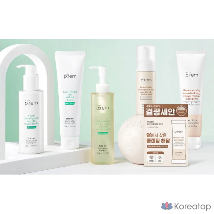 Makeprem Safe Me Relief Moisture Cleansing Foam 180 мл + 140 мл, 1 комплект