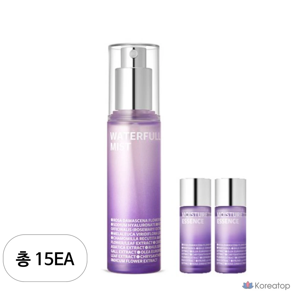 Спрей Isoi Waterfull Mist 55 мл + увлажняющий тоник 8 мл (2 шт.), 15 комплектов