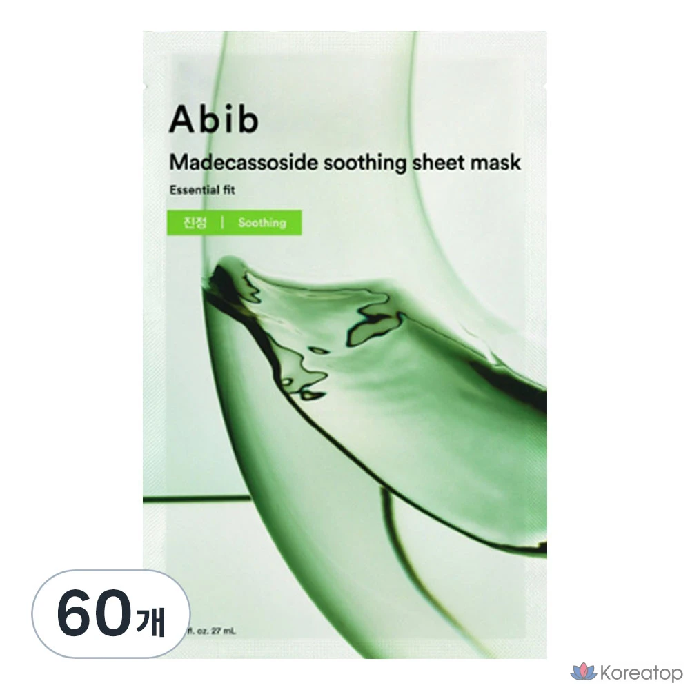 Маска для лица Abib Madecassoside Calming Essential Fit, 1 упаковка, 60 листов.