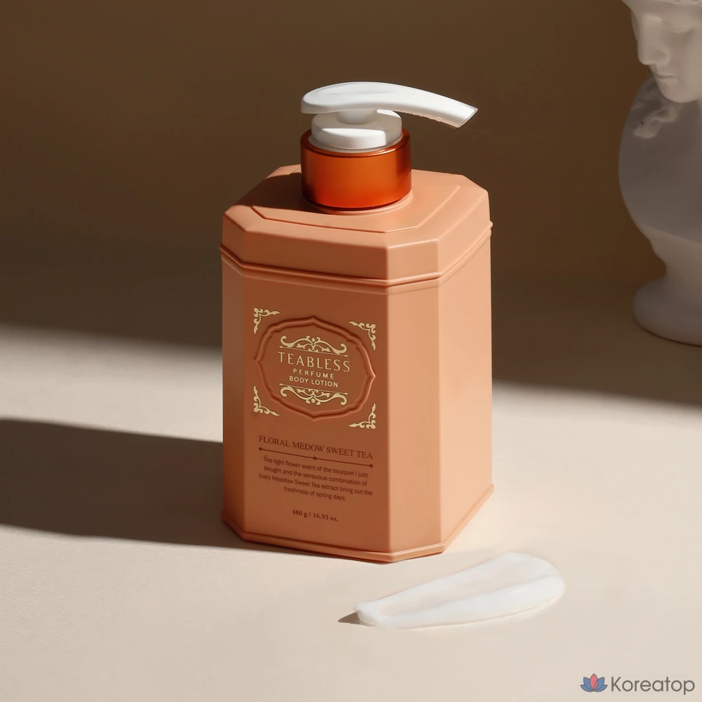Лосьон для тела TEABLESS с ароматом сладкого чая и цветочным ароматом, 480 г, 1 упаковка.