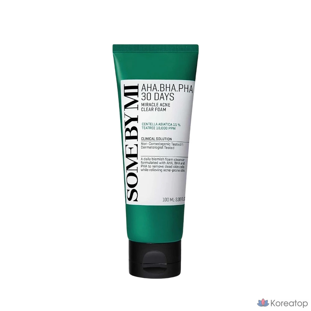 Пенка для умывания Some By Mi AHA BHA PHA 30 Days Miracle Acne Clear Foam, 100 мл, 1 шт.
