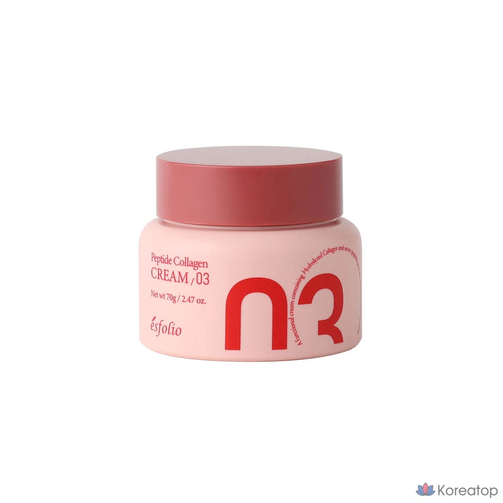 Базовый набор Esfolio Peptide Collagen из 4 средств с функцией разглаживания морщин (тоник + сыворотка + крем 70 г + крем для глаз 30 г), 1 шт.