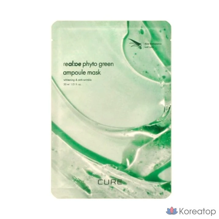 Маска-ампуль KIM JEONG MOON Aloe La Sense Loe Cure Realoe Phyto Green, 1 упаковка, 5 шт.