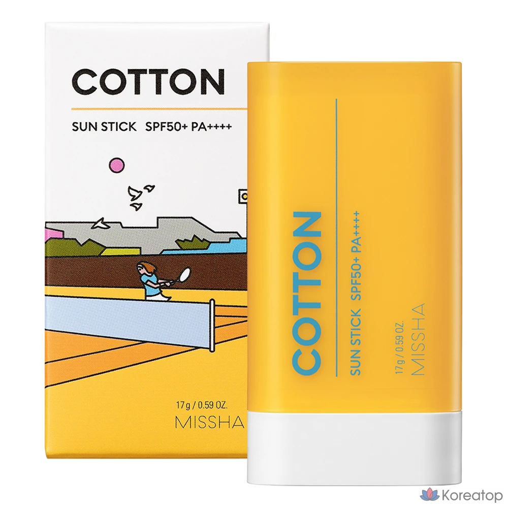 Солнцезащитный стик Missha All Around Safe Block Cotton Sun Stick SPF50+ PA++++, 17 г, 1 шт.