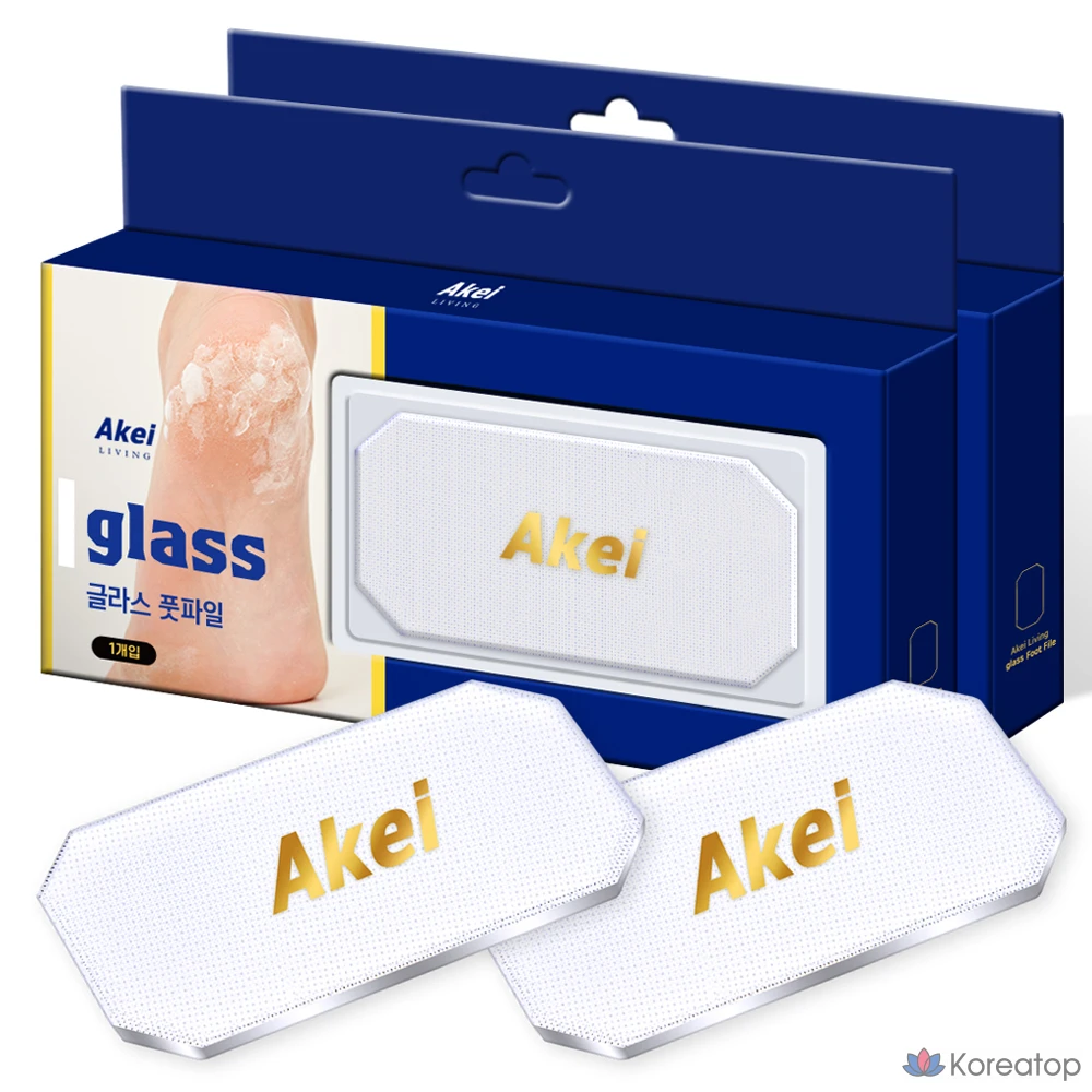 Стеклянная пилка для ног Akei Derma+ Living Glass, 1 упаковка, 2 комплекта