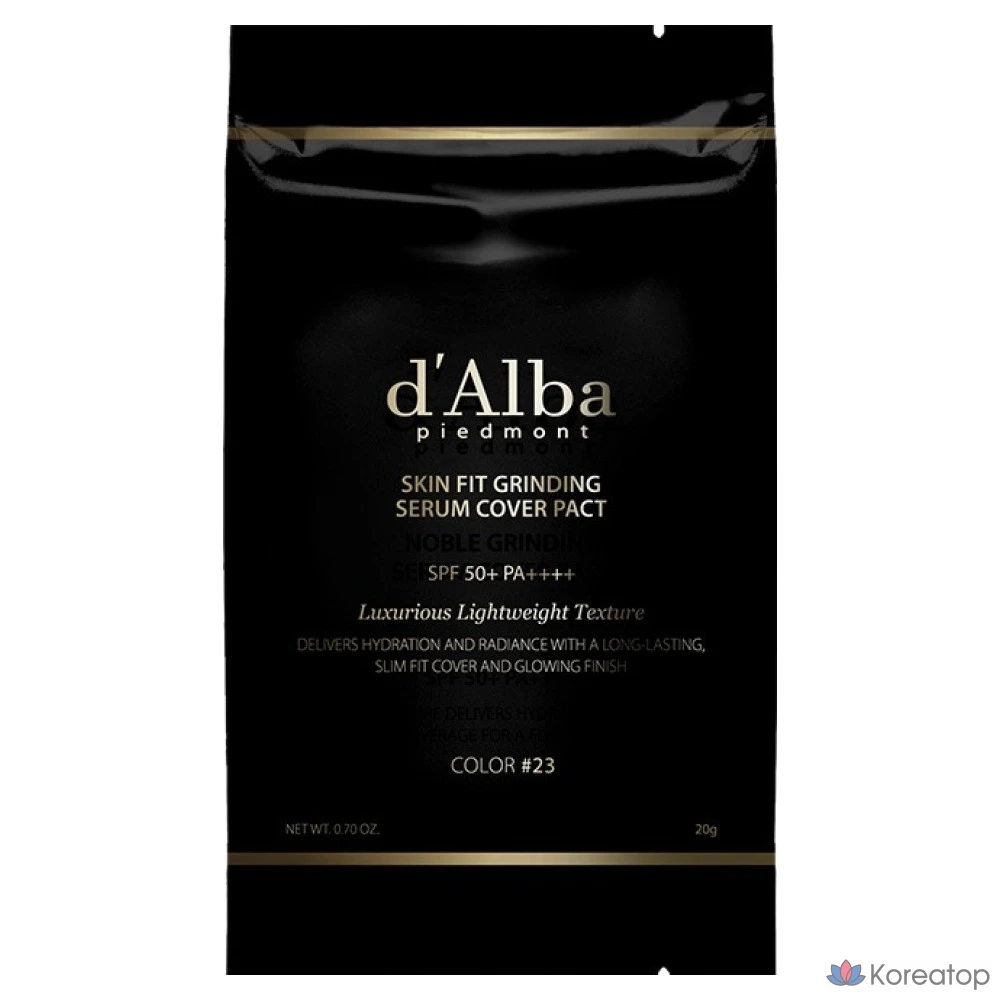 Сменный блок для увлажняющей сыворотки D'alba Skin Fit Grinding Serum Cover Pact, 20 г, № 23, 1 шт.