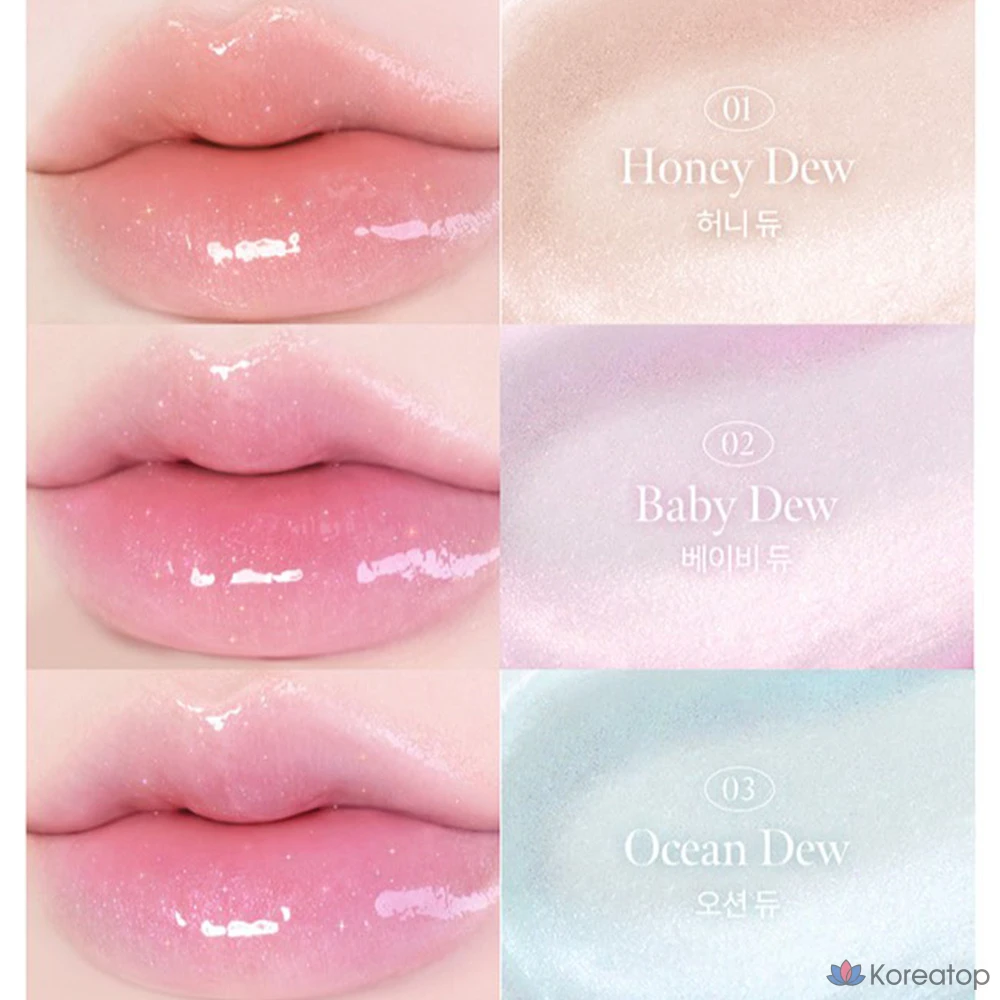Блеск для губ Milk Touch Dew Stain Sheer Aurora Gloss, 1 шт., 4 мл, 03. Ocean Dew, фото 2