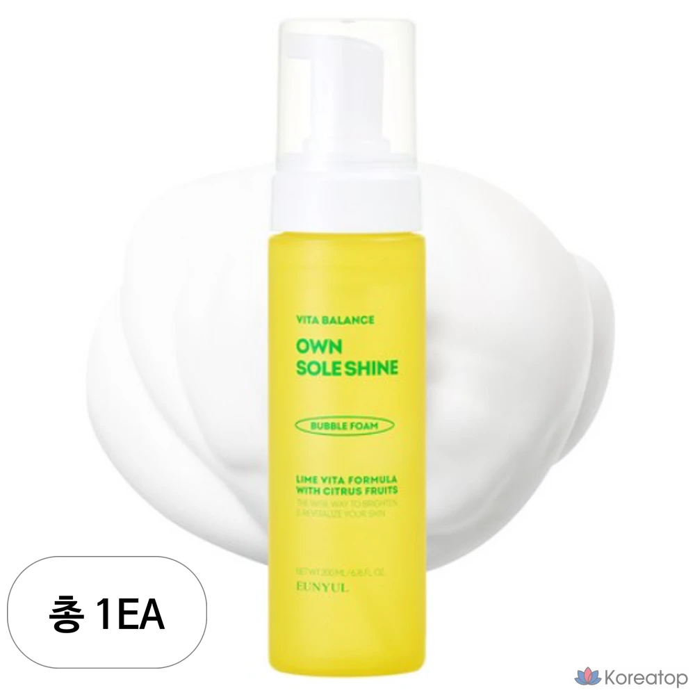 Пенка для умывания Eunyul Vita Balance Own Sol Shine Bubble Cleansing Foam, 200 мл, 1 шт.