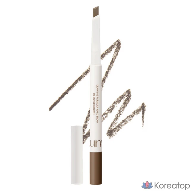 Карандаш для бровей Luna Drawing Formula Hard Eyebrow Auto Pencil 0.3g, № 2, приглушенно-коричневый, 1 шт.