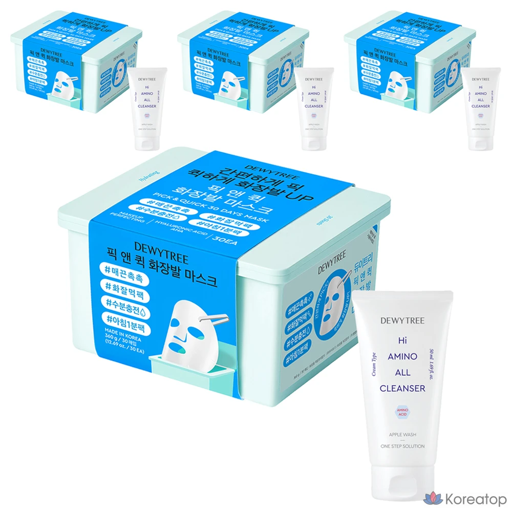 Тканевая маска для лица Dewytree Special Pick & Quick Pull Out Mask + Hi Amino Foam, 50 мл, 4 шт.