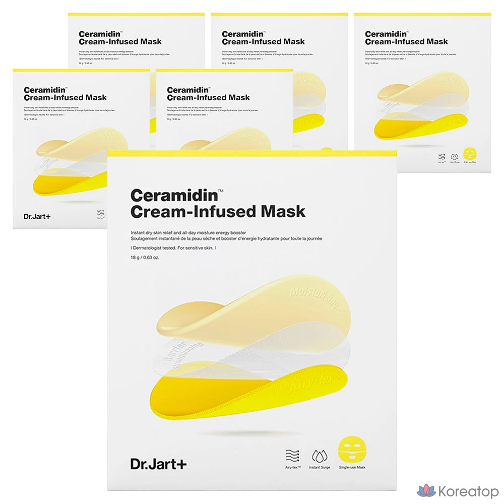 Крем-маска Dr. Jart+ с церамидином, 18 г, 1 упаковка, 6 штук.
