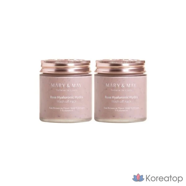 Смываемая маска Marienmay Vegan Rose Hyaluronic Hydra, 125 г