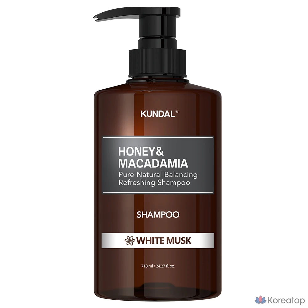 Kundal Honey & Macadamia Nature Шампунь с белым мускусом, 718 мл, 1 шт.