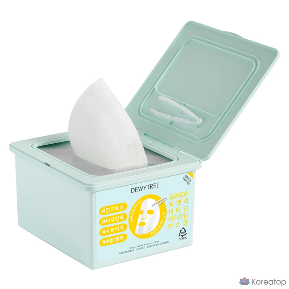 Светящаяся маска для лица Dewytree Pick &amp; Quick Vitamin, 30 штук, 1 упаковка