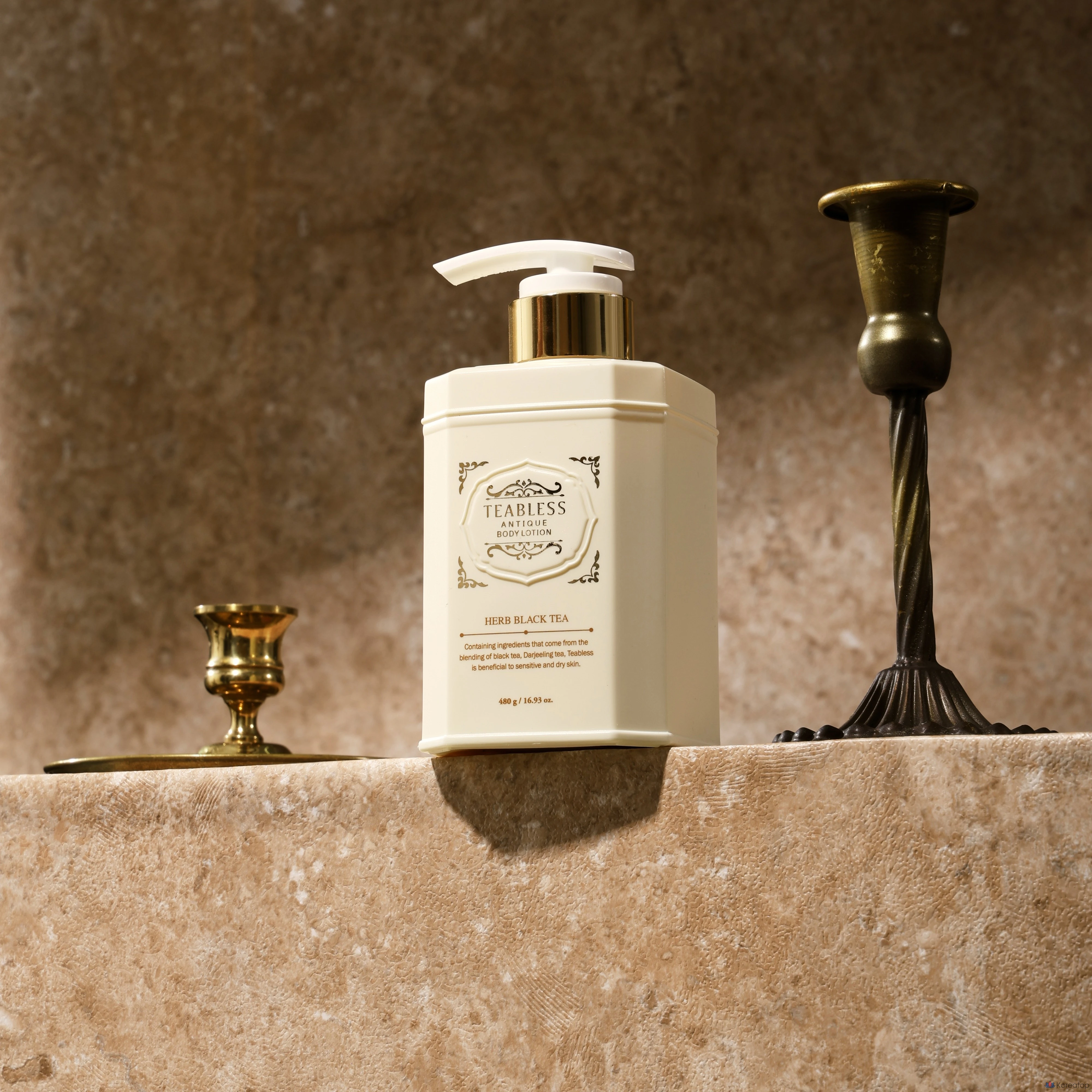 Лосьон для тела TEABLESS Herb Black Tea Antique без запаха, 480 г, 1 шт.