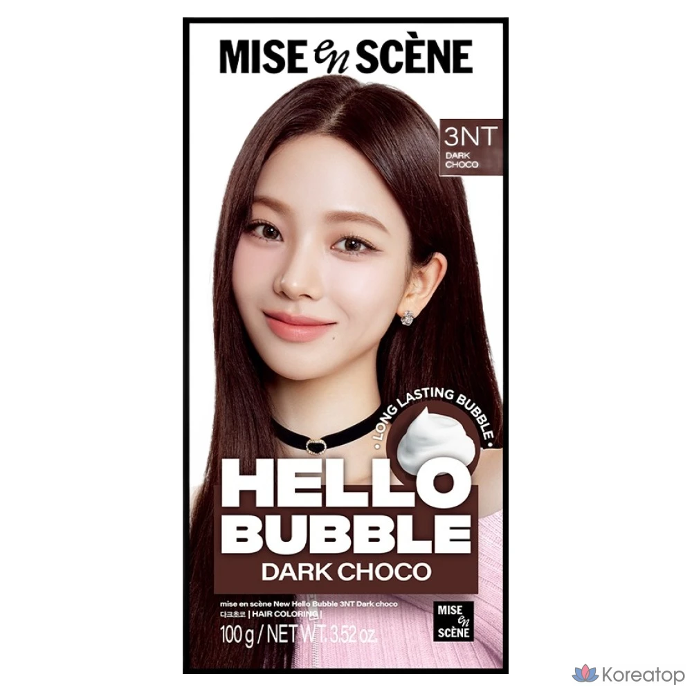 Краска для волос Mise en Scene Hello Bubble, оттенок 3NT Dark Choco, 1 шт.