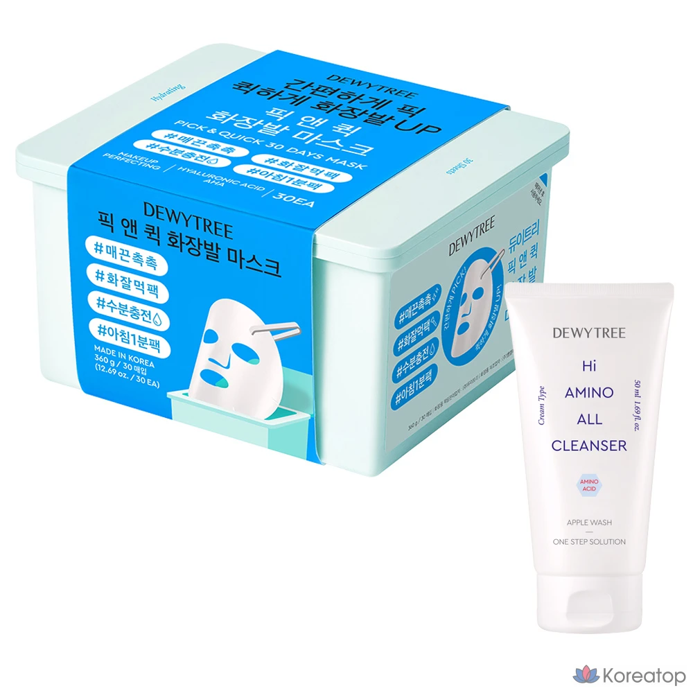 Маска для макияжа Dewtree Special Pick & Quick Makeup Mask + пенка с высоким содержанием аминокислот, 50 мл, 1 шт.