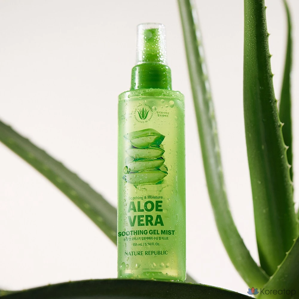 Успокаивающий гель-спрей Nature Republic с алоэ вера, 155 мл, 1 шт.