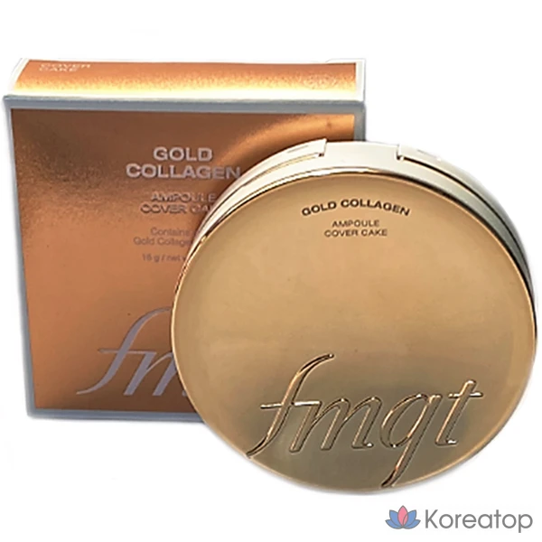 Крем-маска для лица The Face Shop fmgt Gold Collagen Ampoule Cover Cake (15 г) (SPF50+ PA+++), 1 шт.