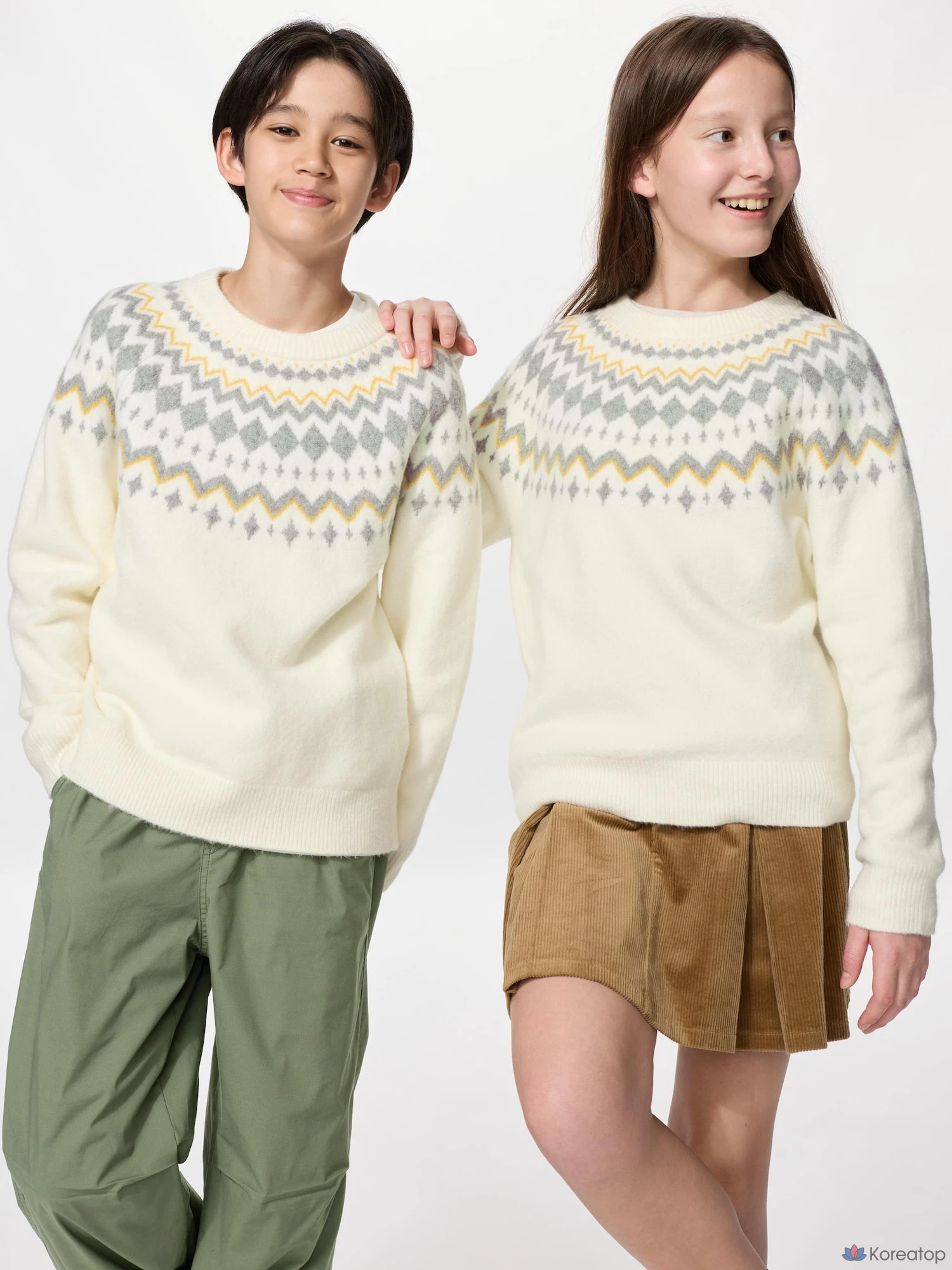 Свитер детский Uniqlo Souffle Yarn Sweater Fair Isle