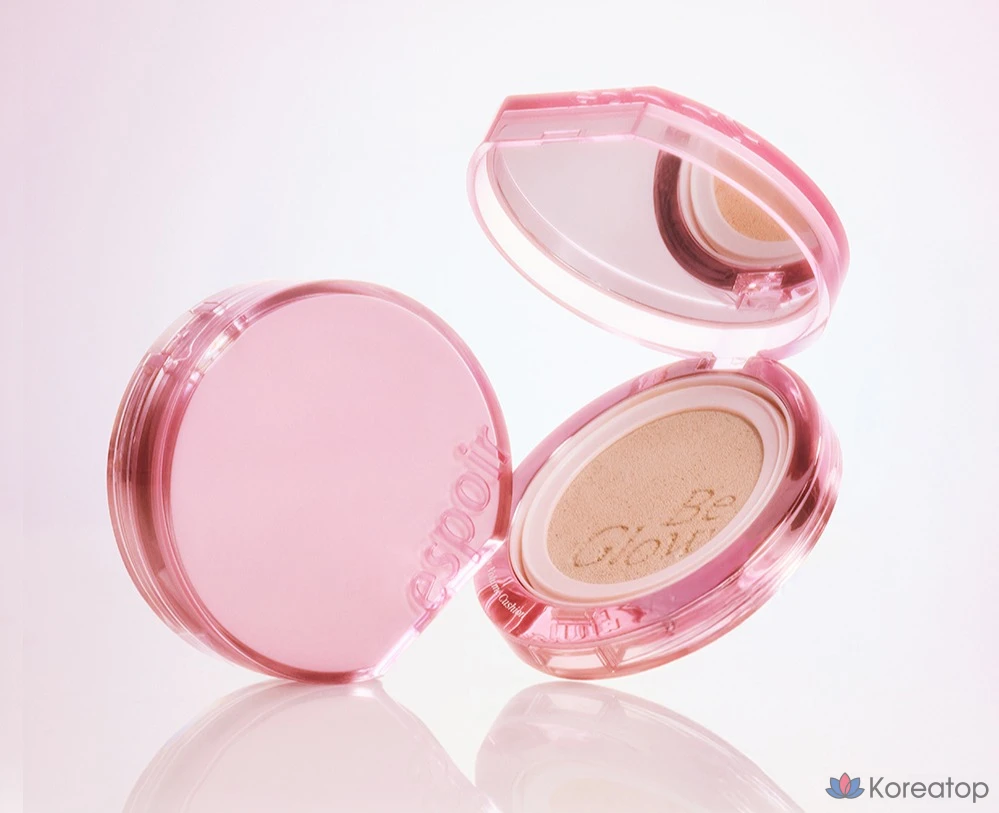 Espoir Flash Glow Edition Biglow Volume Cushion (13 г) + набор спонжей, № 20 Vanilla, 3 комплекта, фото 2