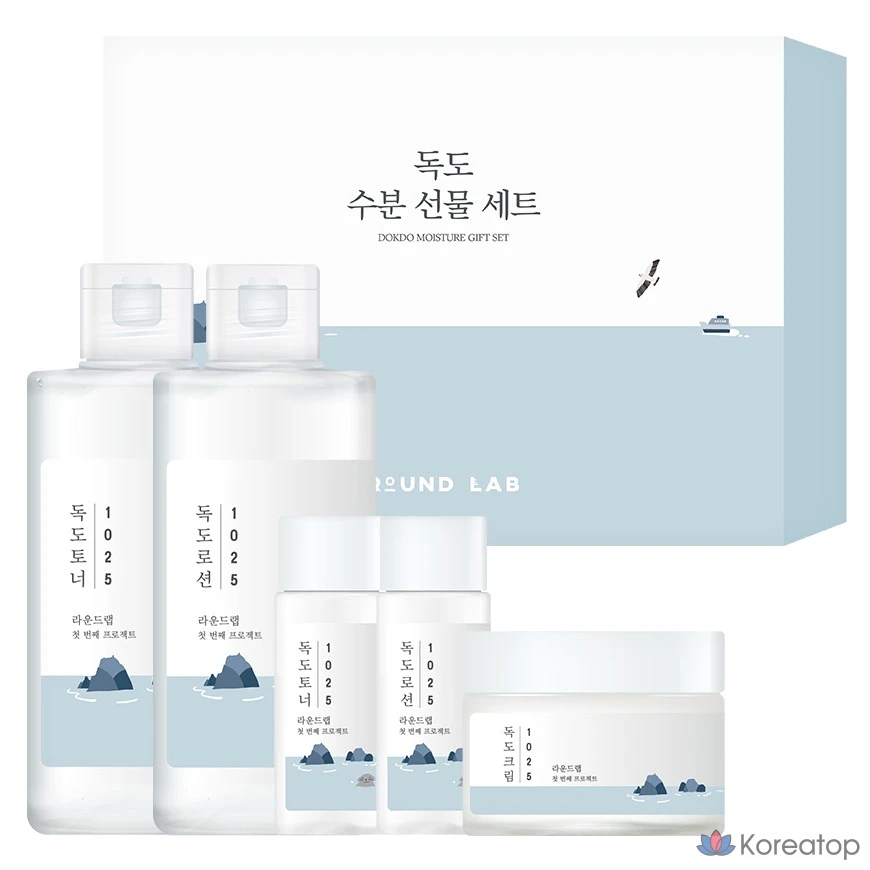 Набор увлажняющих средств Round Lab 1025 Dokdo, 5 штук, 1 комплект.
