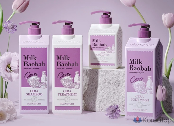 Набор Milk Baobab Sera Shampoo Mauve Tulip 1.2L + Treatment 1.2L, 1 шт., 200 мл