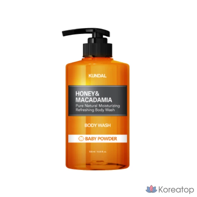 Набор для ухода за телом Kundal Hair Body из 4 предметов, аромат детской присыпки, 1 комплект.