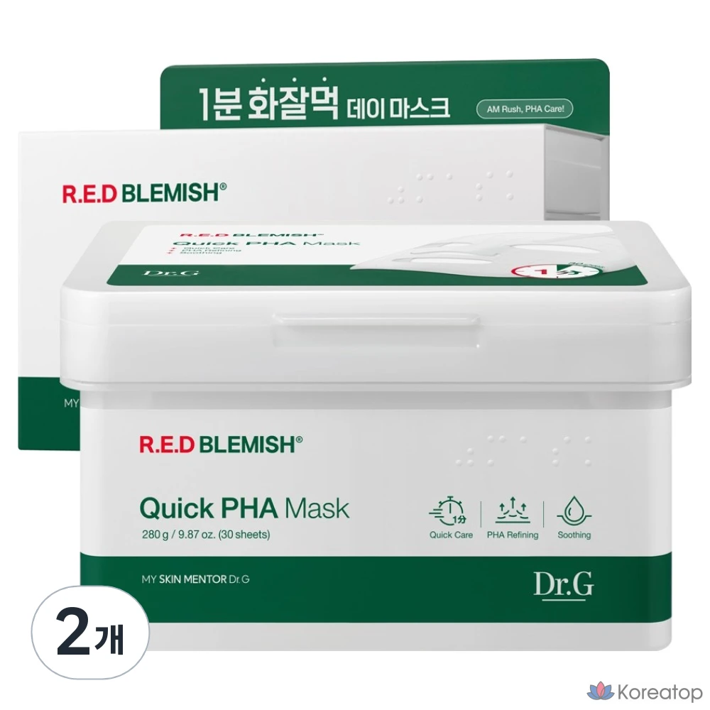 Маска Dr.G Red Blemish Quick Paha Mask, 2 шт., 30 штук