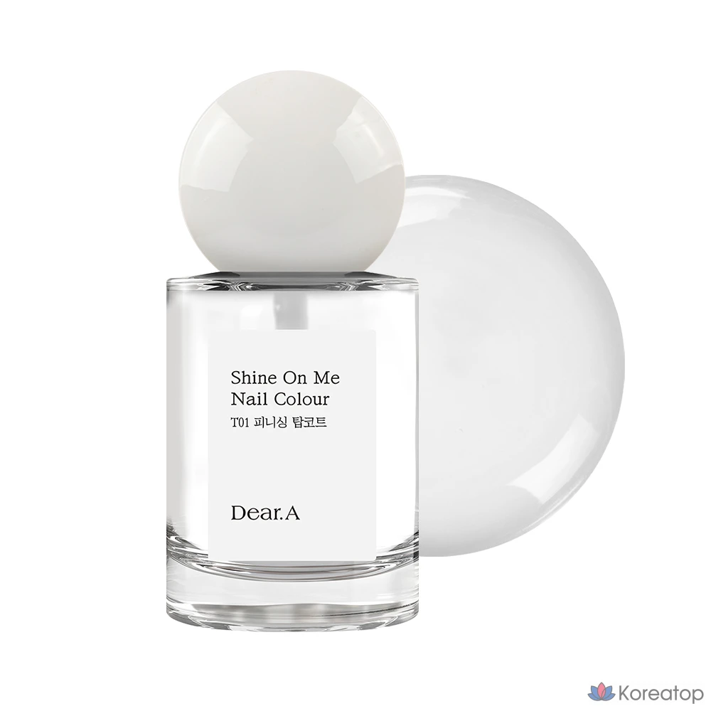 Лак для ногтей Dear.A Shine On Me Nail Color, оттенок T01 Finishing Top Coat, 11 мл, 1 шт.